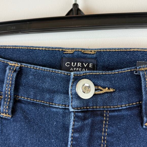 CURVE Appeal Jeans Women 6/28 Dark Blue Straight Leg - Picture 4 of 11